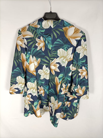 NEW COLLECTION.Blazer azul flores T.s