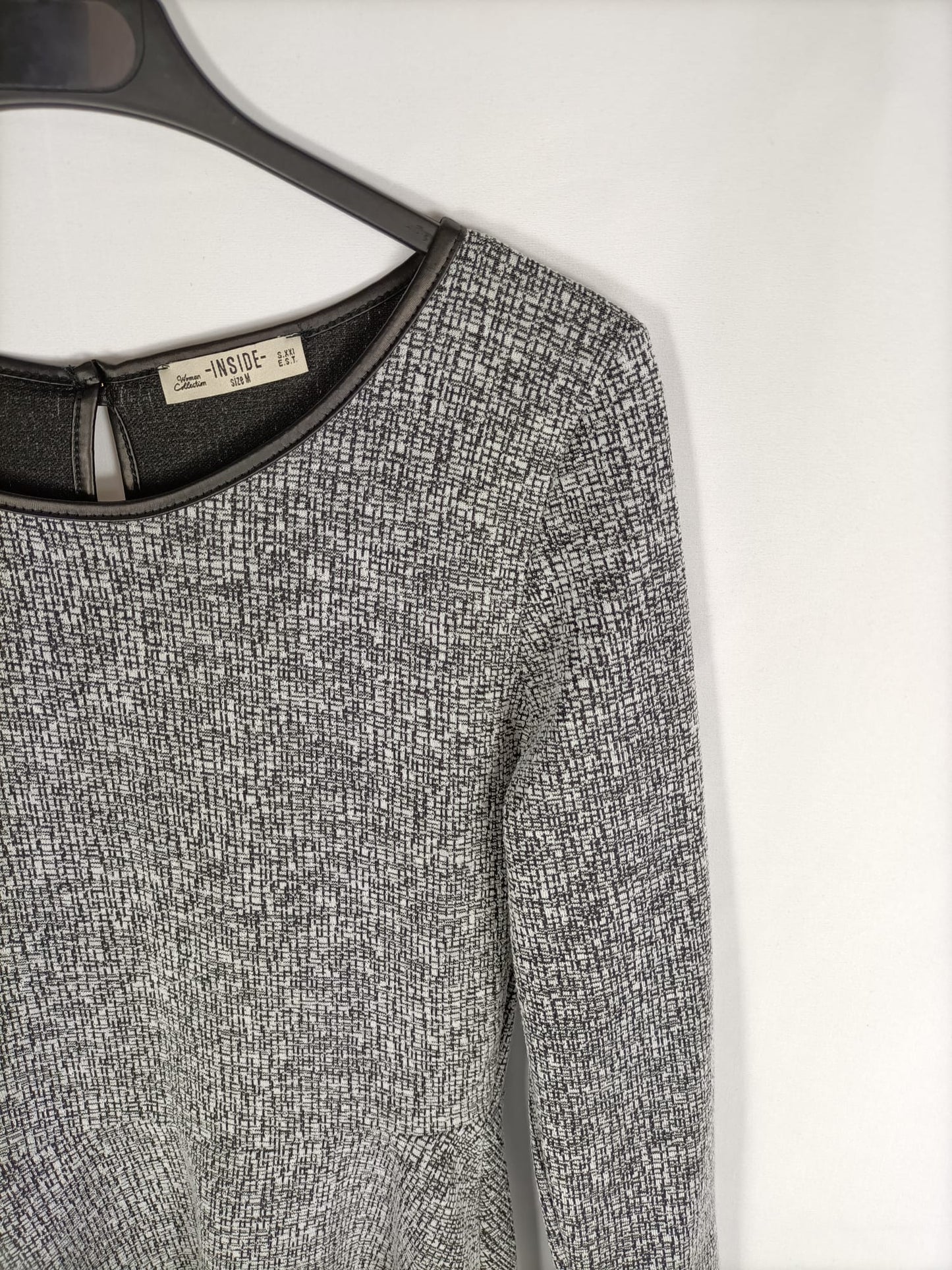 INSIDE.Vestido jaspeado T.s