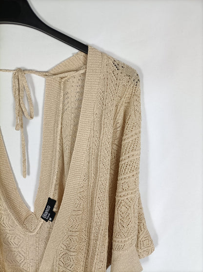 BLANCO.Top punto beige T.m