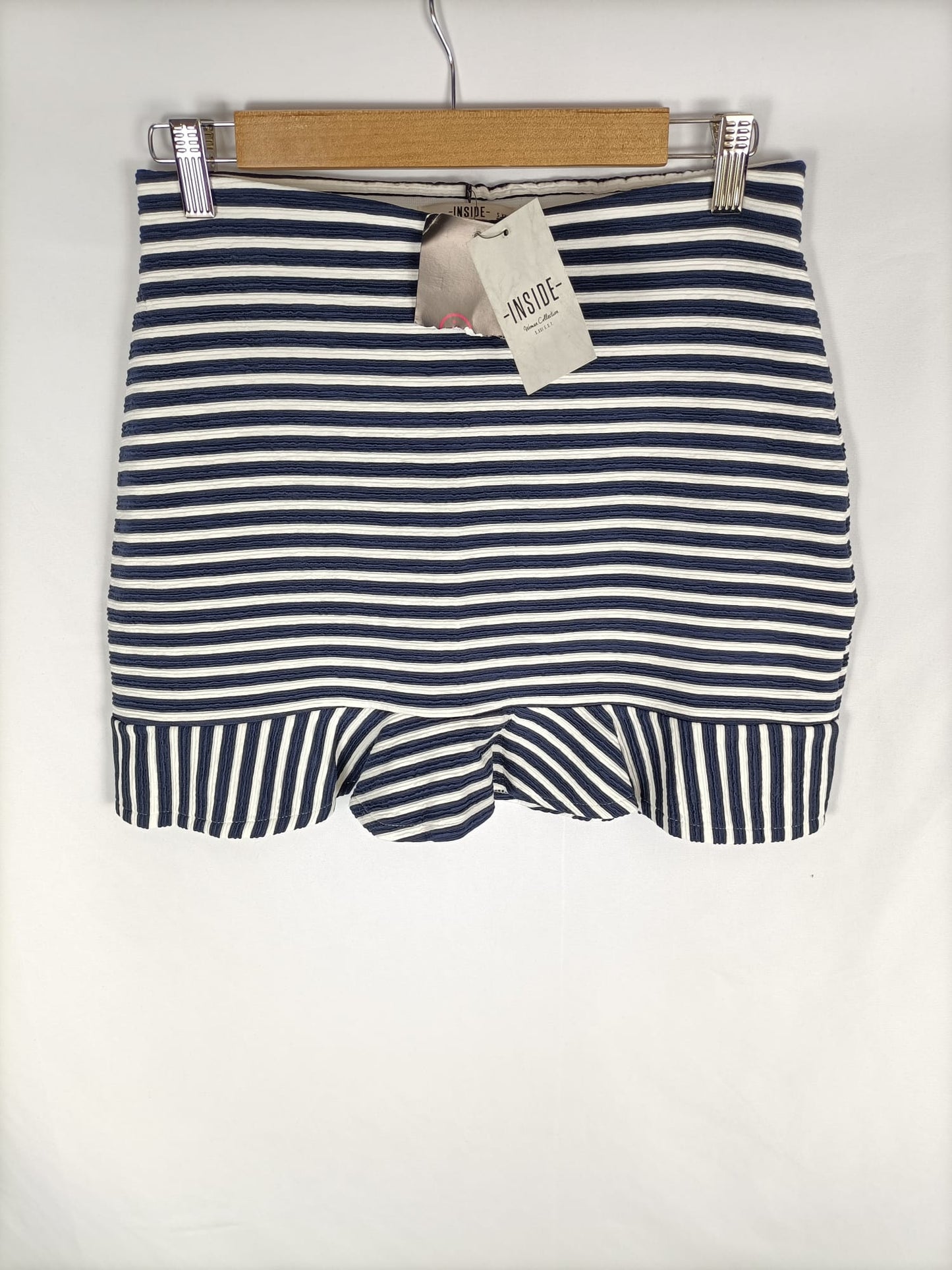 INSIDE. Falda rayas marineras T.s