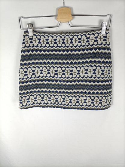 MISS CLASIC. Falda étnica azules T.s