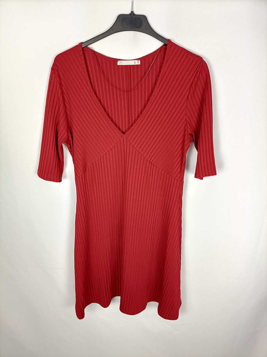 LEFTIES. Vestido teja canalé T.m