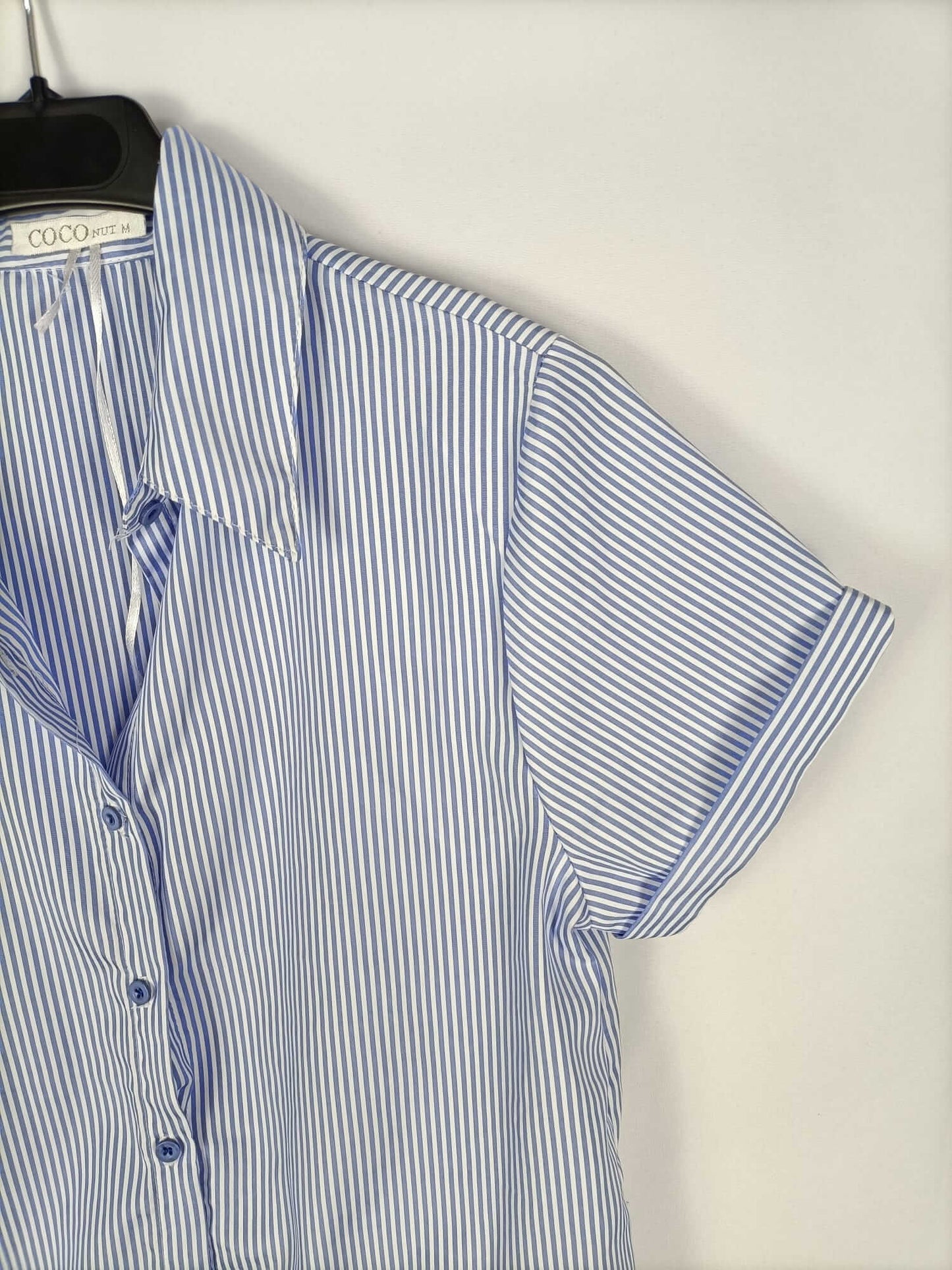 COCO NUT. Camisa rayas bordada T.m