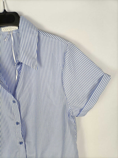 COCO NUT. Camisa rayas bordada T.m