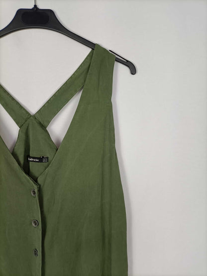 STRADIVARIUS. Mono palazzo verde T.s