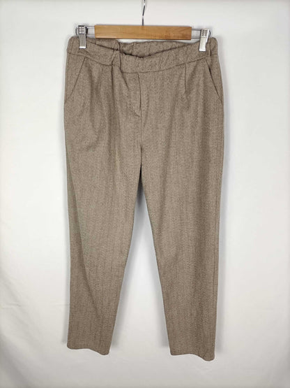 OTRAS. Pantalón beige espiga T.s/m