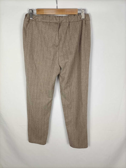 OTRAS. Pantalón beige espiga T.s/m