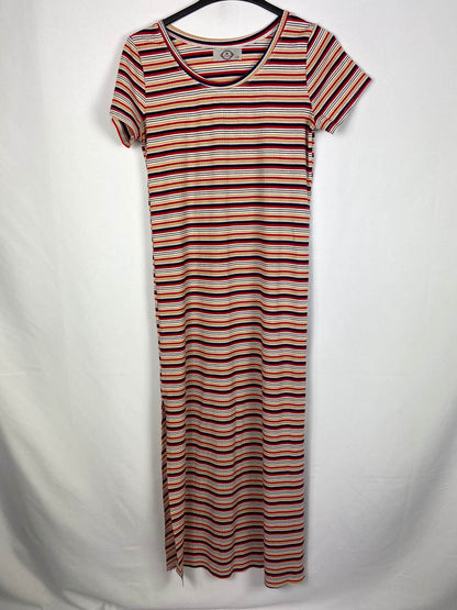 SHIMAI.Vestido rayas canalé T.L/XL