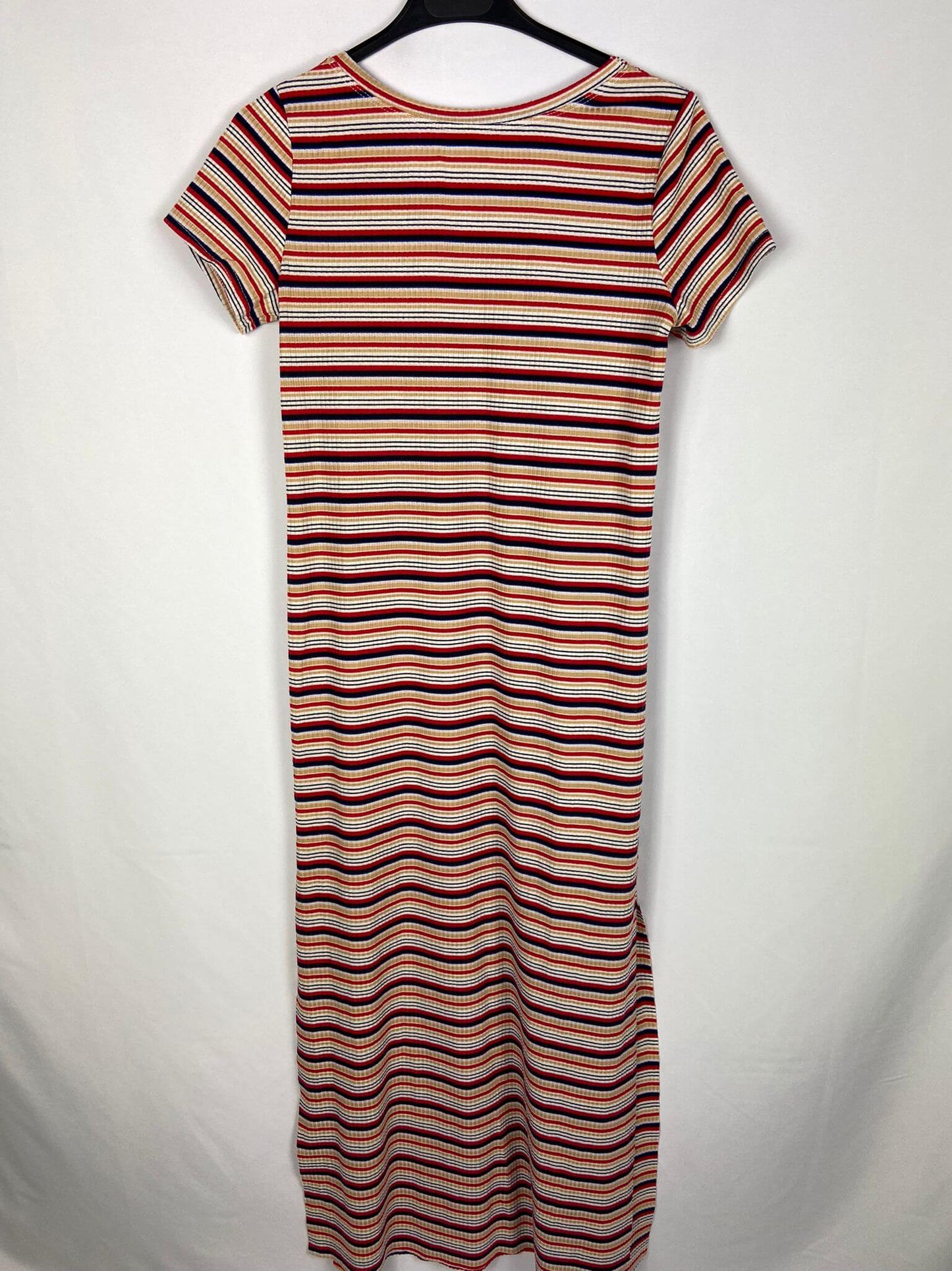 SHIMAI.Vestido rayas canalé T.L/XL