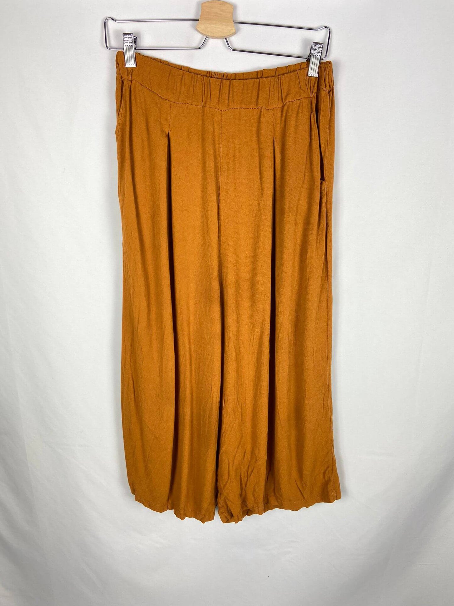 OKEYSI.Culottes mostaza T.L