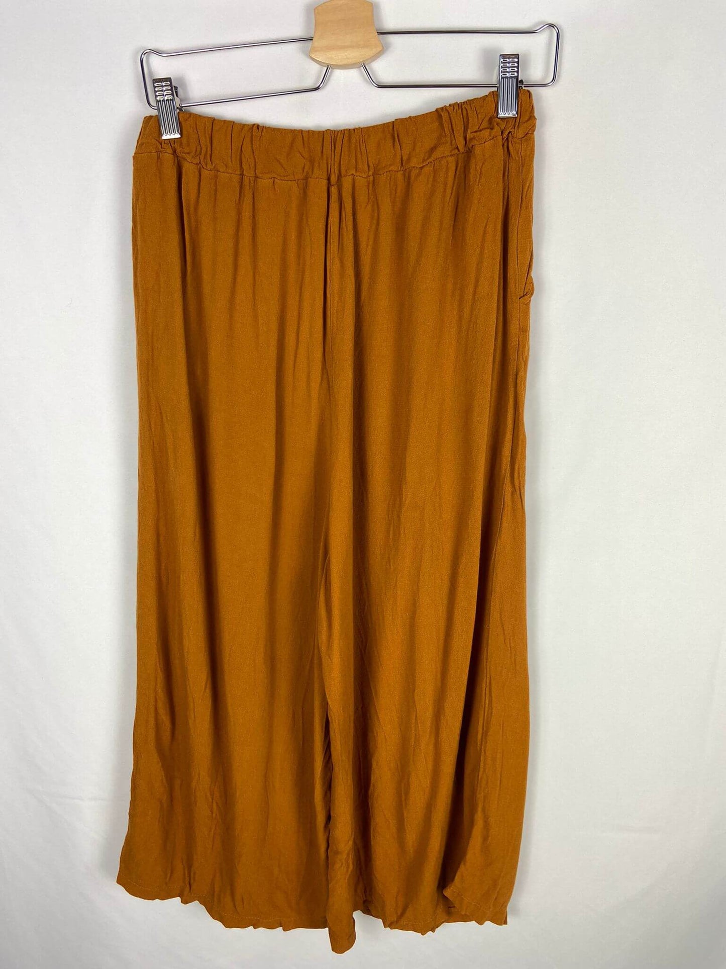 OKEYSI.Culottes mostaza T.L