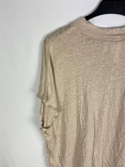 H&M.Camiseta beige T.L