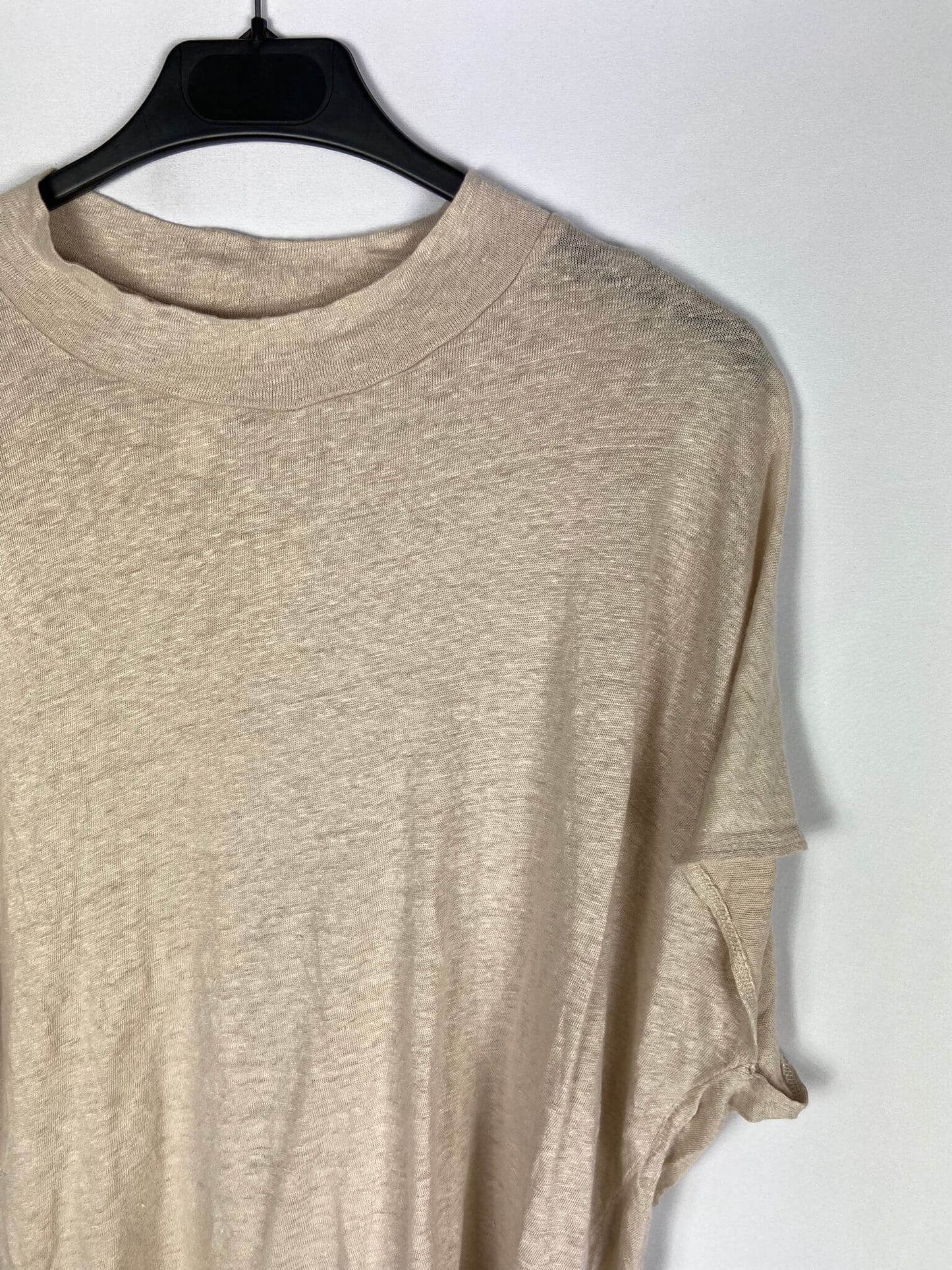 H&M.Camiseta beige T.L