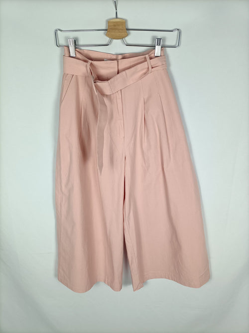 MANGO. Pantalón rosa culotte T.xs