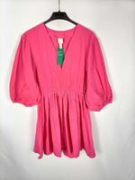 H&M. Vestido rosa cortito T.36