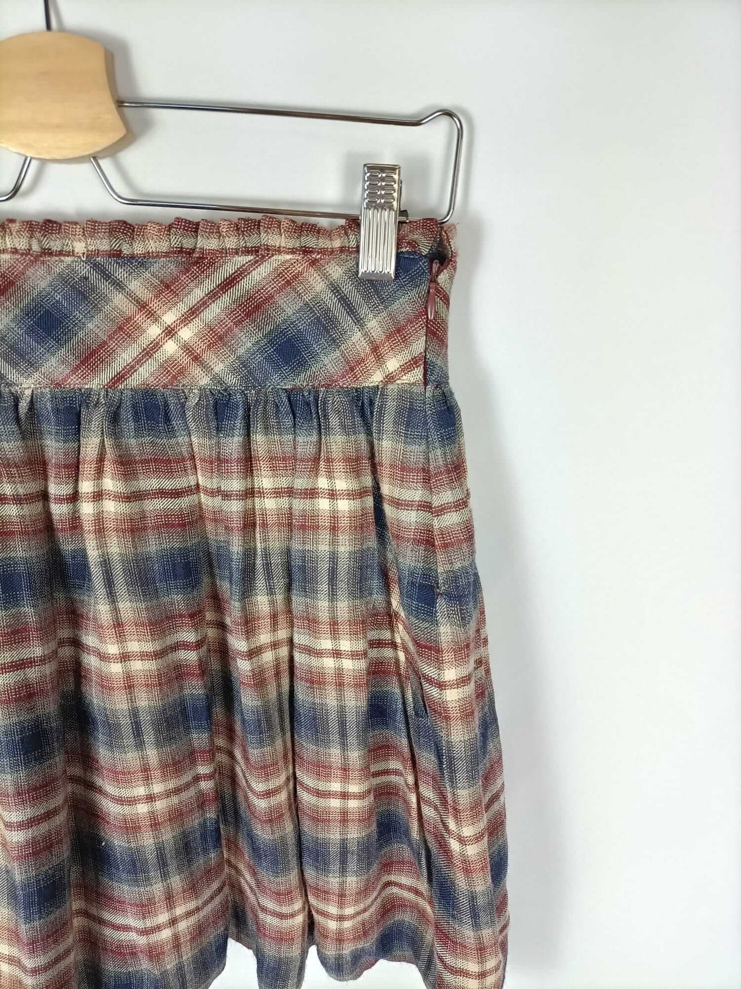 HAKEI. Falda cuadros T.s