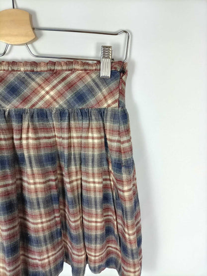 HAKEI. Falda cuadros T.s