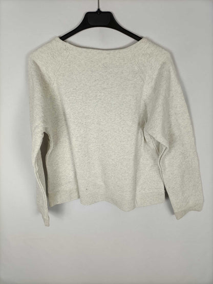 ZARA. Sudadera gris loros T.13-14