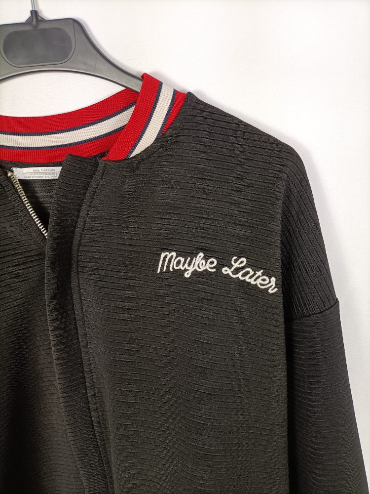ZARA.Bomber negra T.s