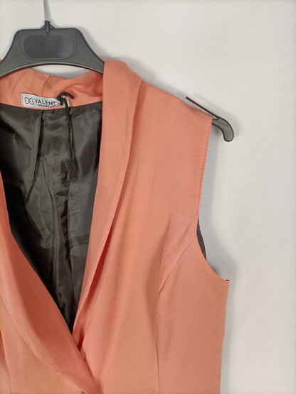 VALENTINA.Chaleco salmón T.L