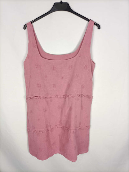 VALENTINA.Vestido rosa corto T.L