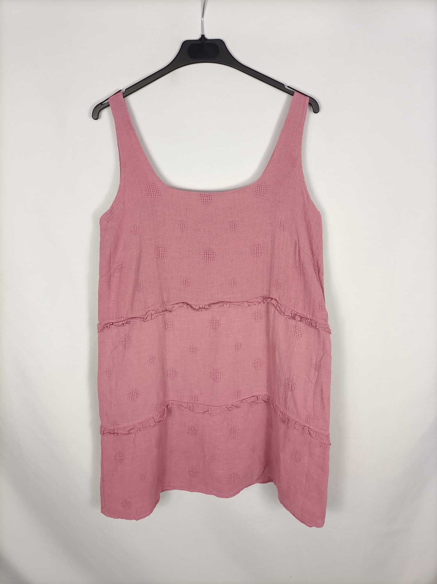 VALENTINA.Vestido rosa corto T.L