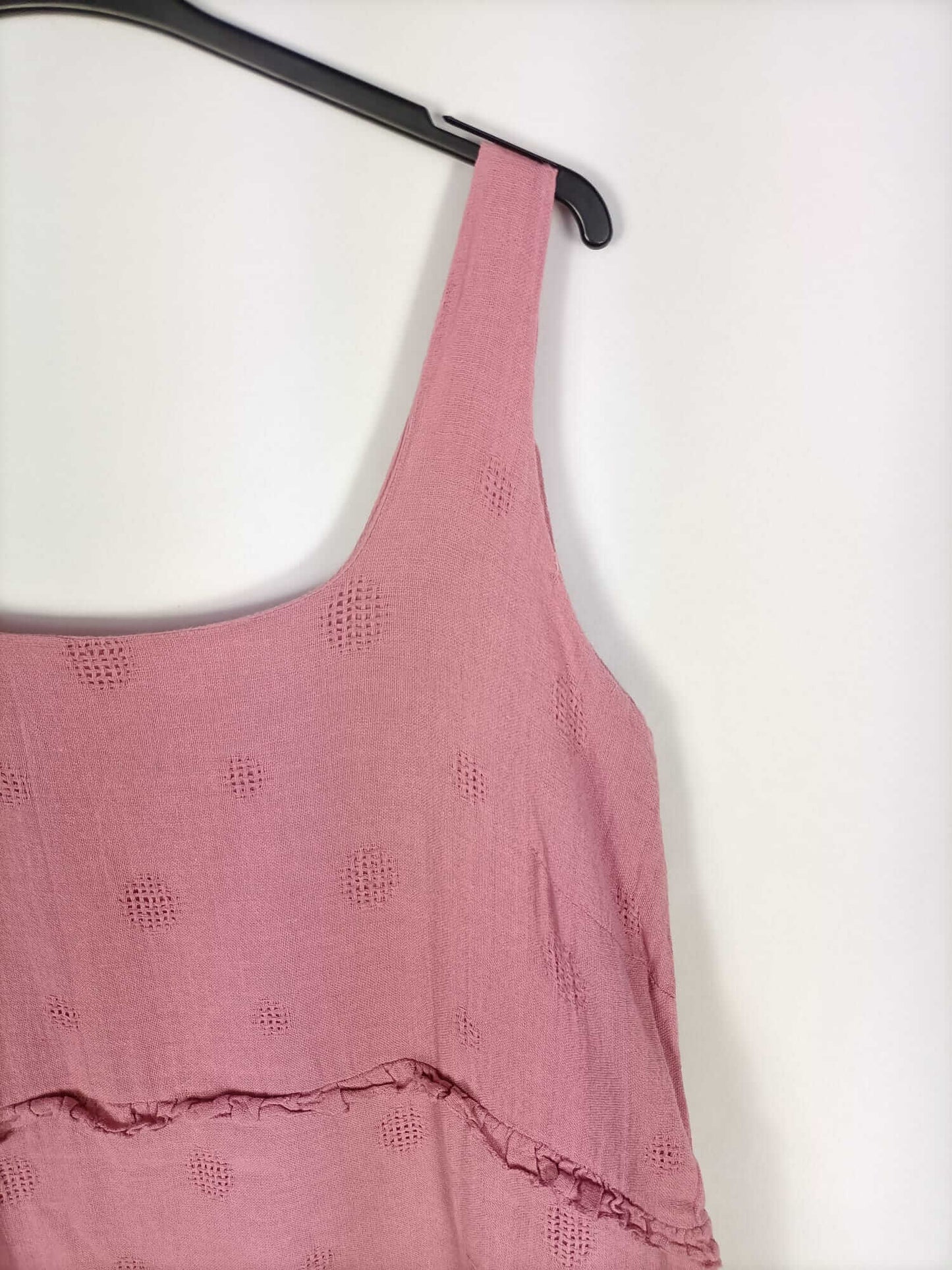 VALENTINA.Vestido rosa corto T.L