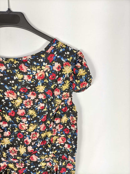 S&W.Vestido corto flores T.s