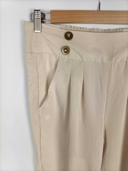 BERSHKA. Flowing beige pants Tm