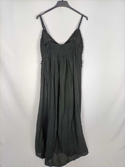 OTRAS.Vestido largo escote croché T.m/l