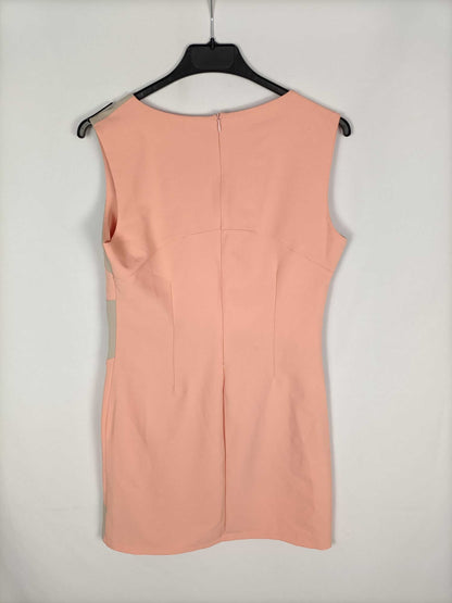 JOOO.Two-tone beige and salmon dress Tm/l