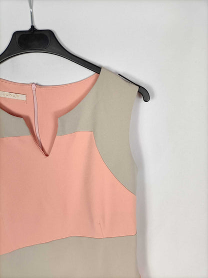 JOOO.Two-tone beige and salmon dress Tm/l