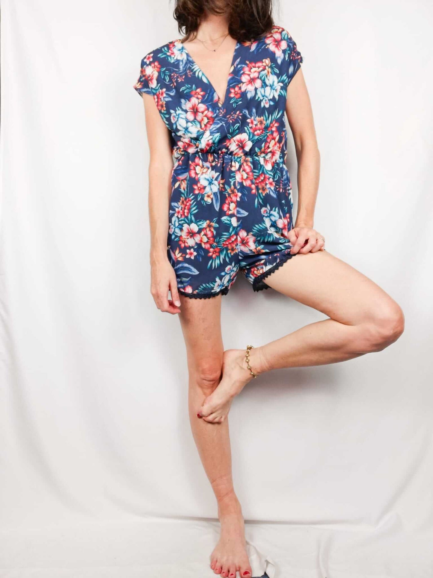 OTRAS.Mono azul flores T.s/m