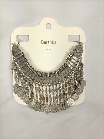 BERSHKA.Collar monedas