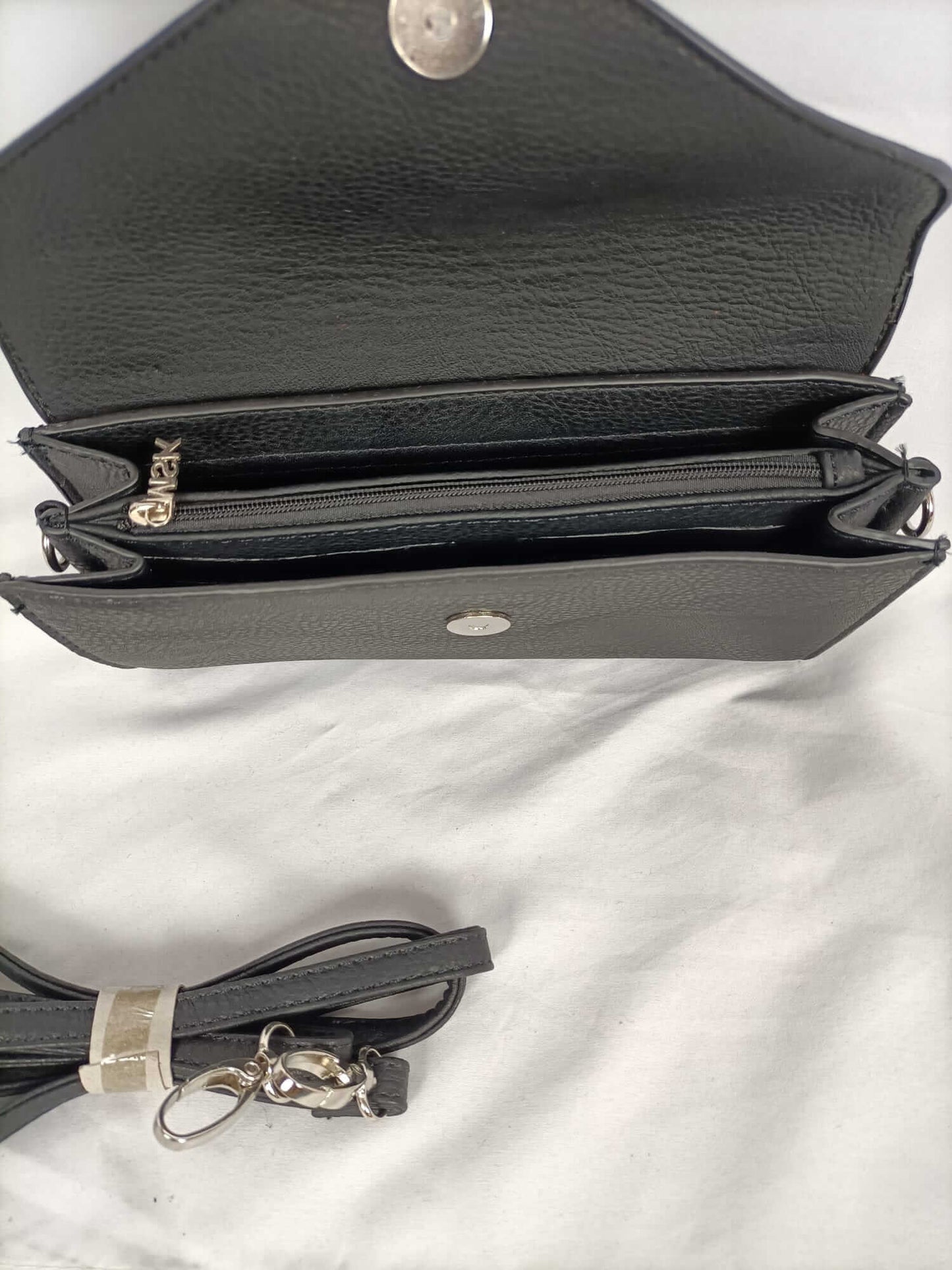 MISAKO. Black leatherette bag