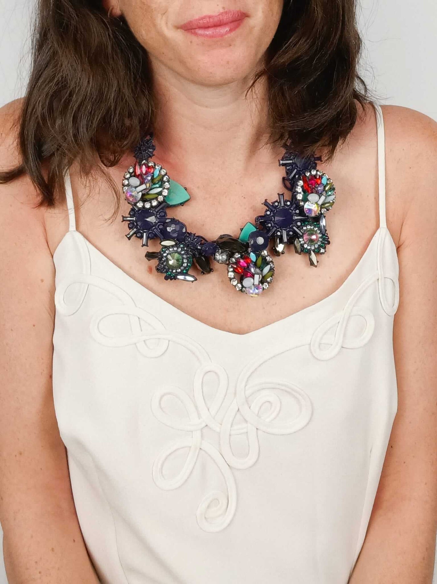 ZARA.Collar azul abalorios