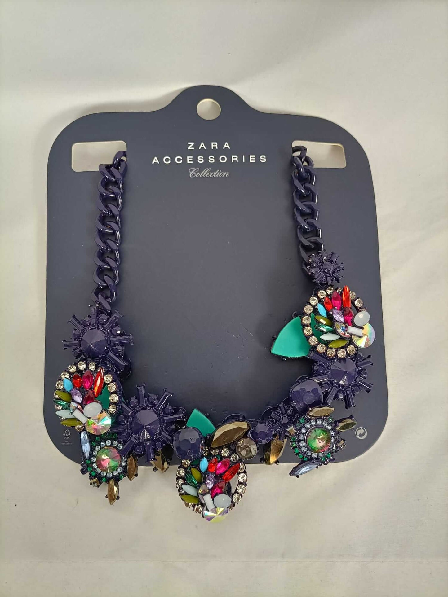 ZARA.Collar azul abalorios