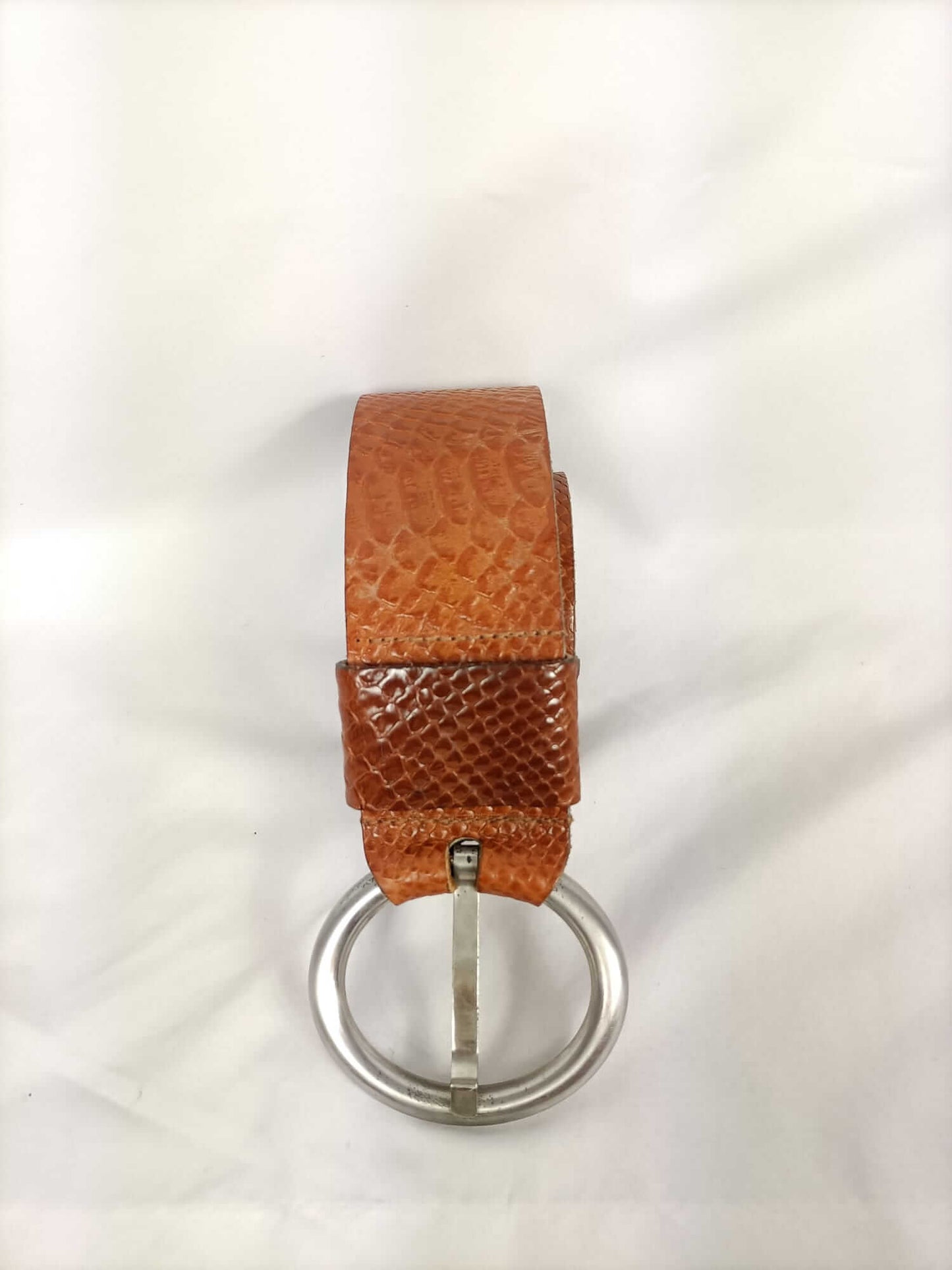 OTRAS.Cinturón efecto serpiente camel T.85