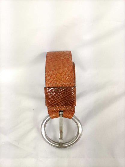 OTRAS.Cinturón efecto serpiente camel T.85