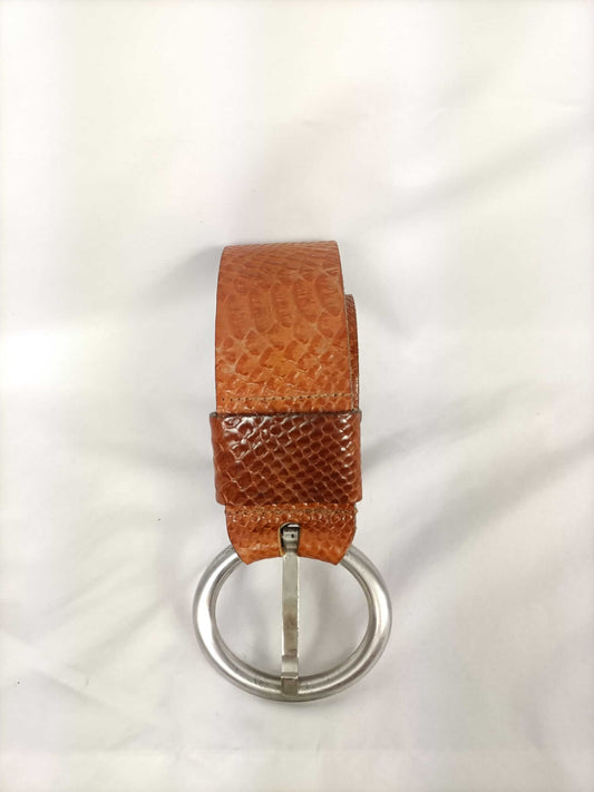 OTRAS.Cinturón efecto serpiente camel T.85