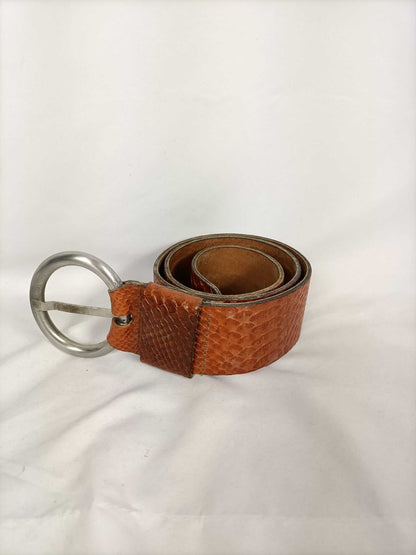 OTRAS.Cinturón efecto serpiente camel T.85