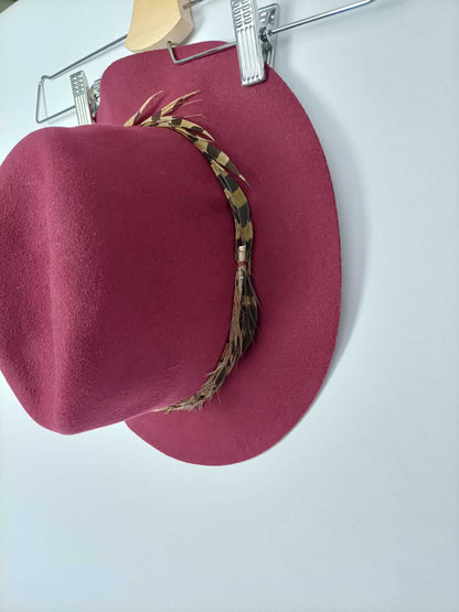 MANGO.Sombrero paño burdeos TU