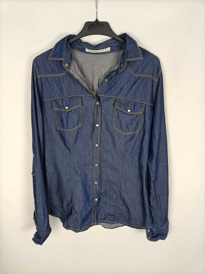 STRADIVARIUS.Dark denim shirt TL