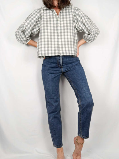 STRADIVARIUS.Gingham check shirt Tm