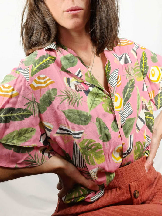 MANGO.Camisa manga corta T.s