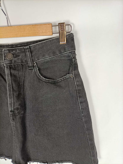 BERSHKA. Black denim skirt size 36