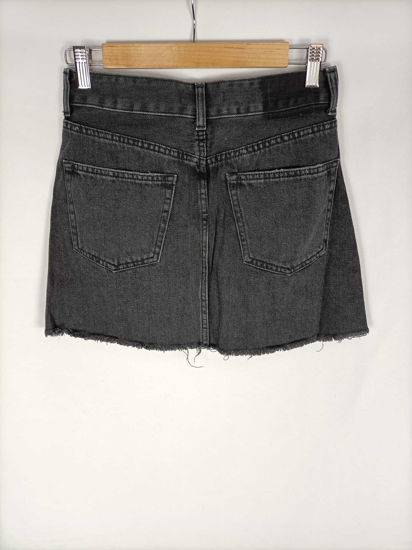 BERSHKA. Black denim skirt size 36