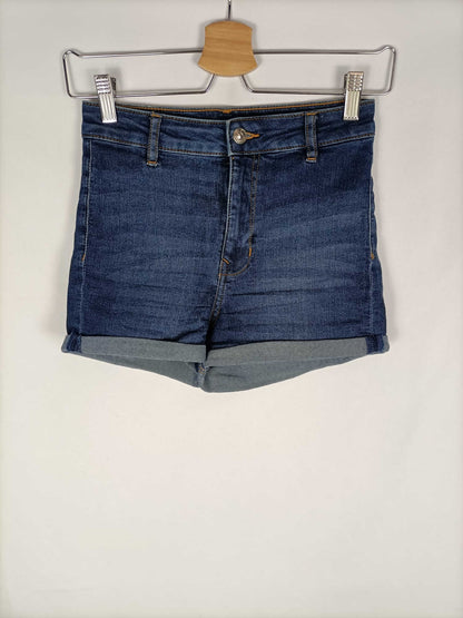 H&M.Shorts denim oscuro T.38