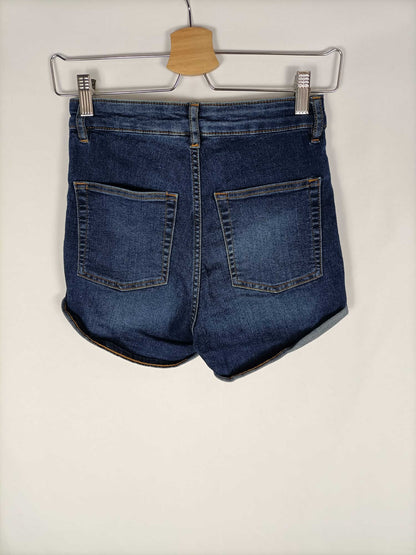 H&M.Shorts denim oscuro T.38
