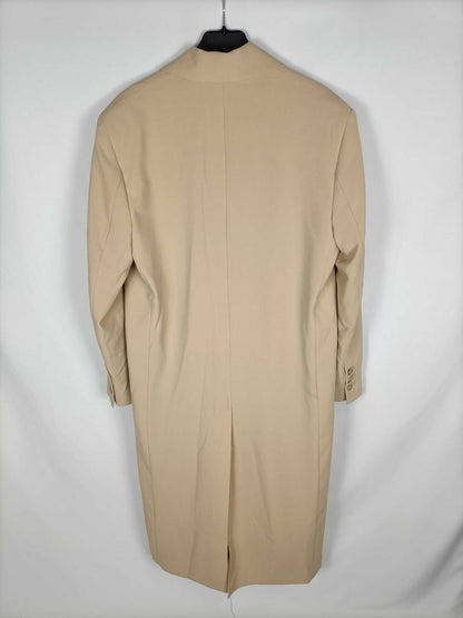 ZARA.Abrigo largo beige T.s